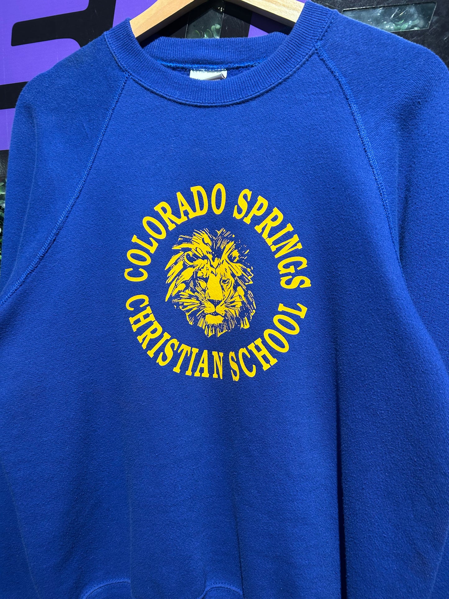 80s Colorado Springs Christian School Crewneck. Size M/L