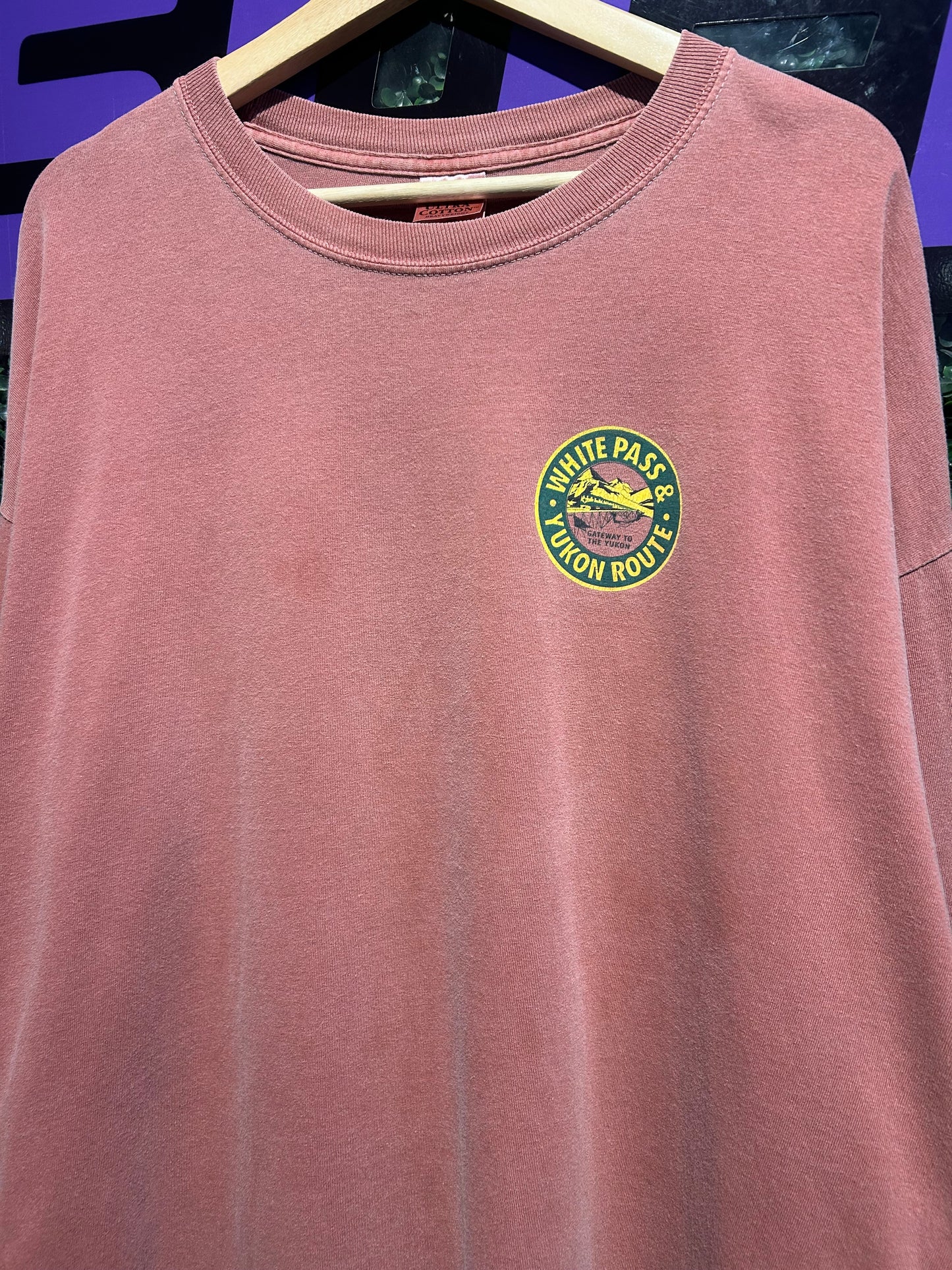 Vintage Alaska White Pass & Skagway Yukon Route LS Shirt. Size XXL
