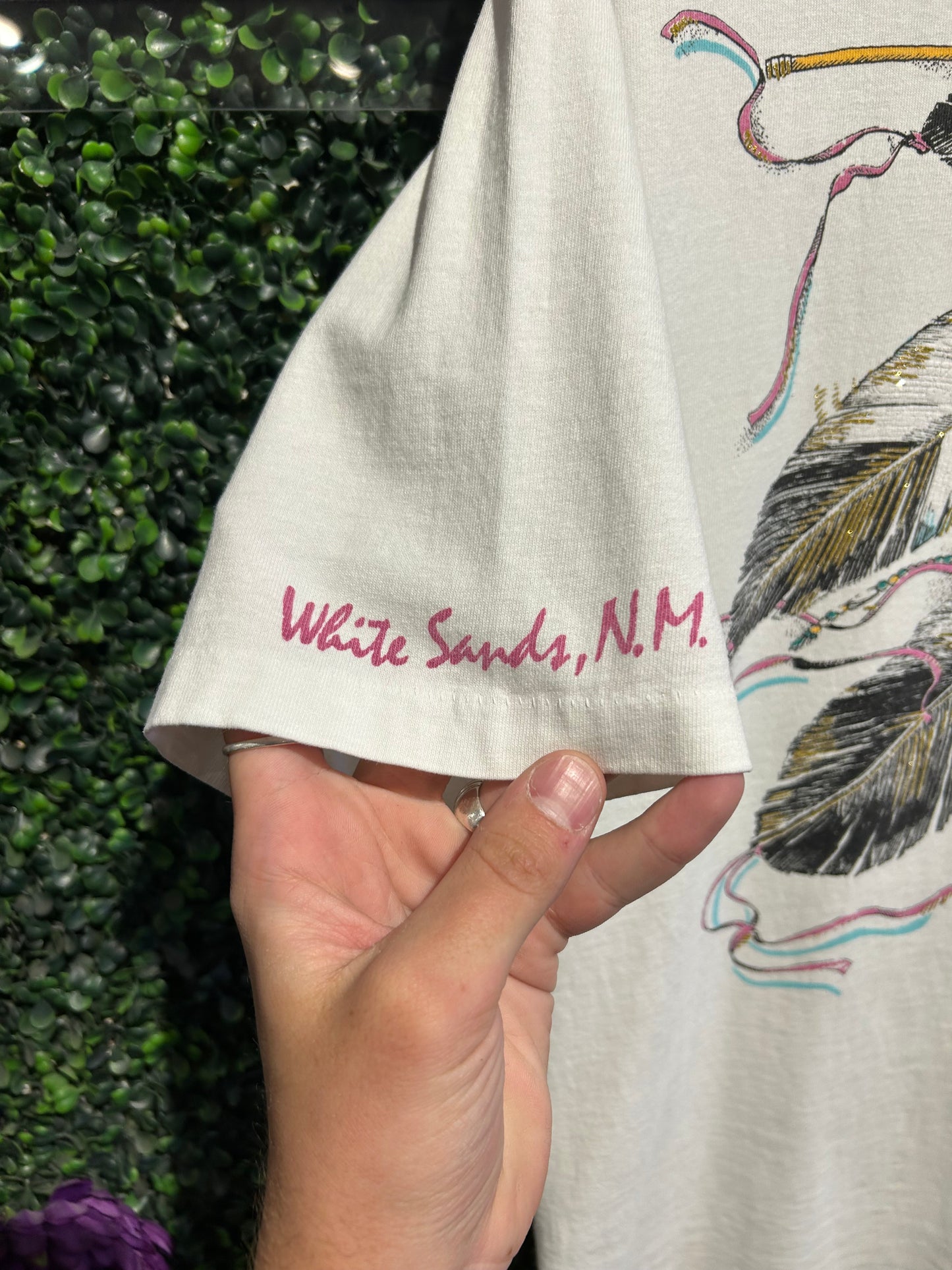 90s Native Dream Catcher New Mexico T-Shirt. Size Large