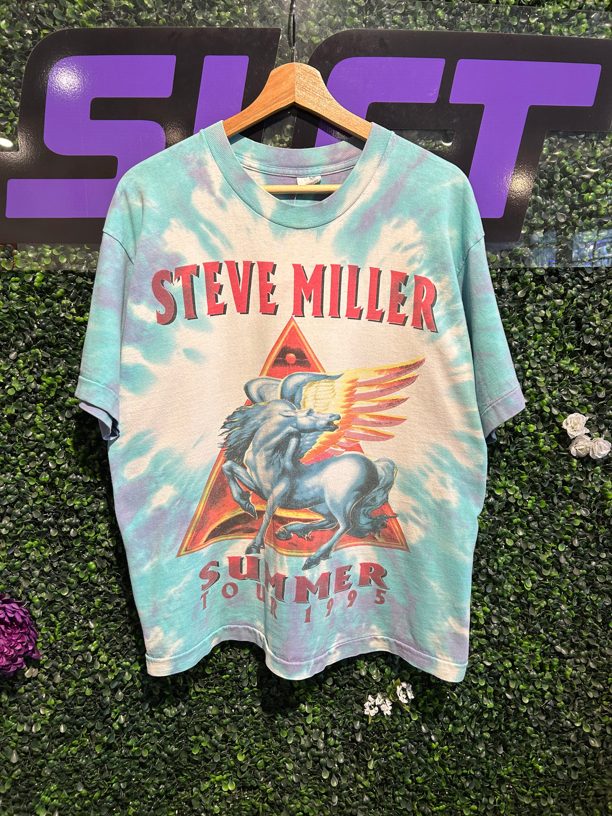 1995 Steve Miller Band & The Doobie Brothers Summer Tour Tie-Dye T-Shirt. Size M/L