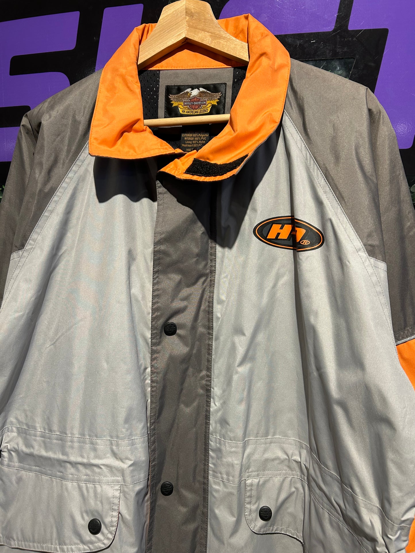 Vintage Harley Davidson Shell Jacket. Size Large