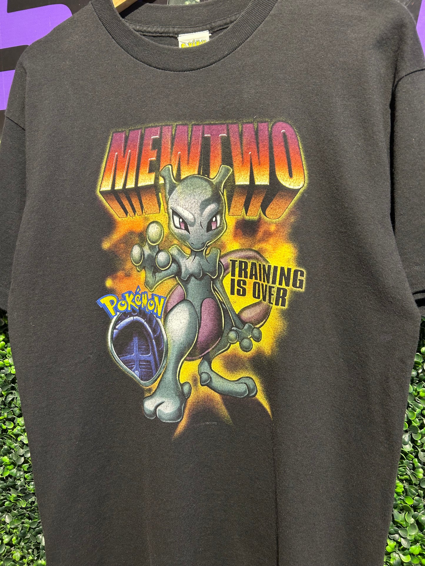 1999 Pokemon Mewtwo “Training Is Over” T-Shirt. Size Large