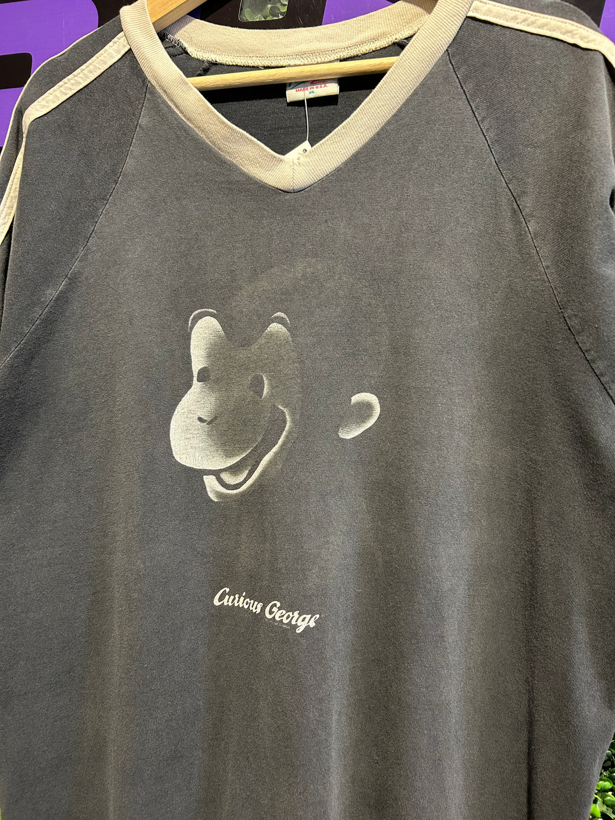 90s Curious George Jersey Shirt. Size XL