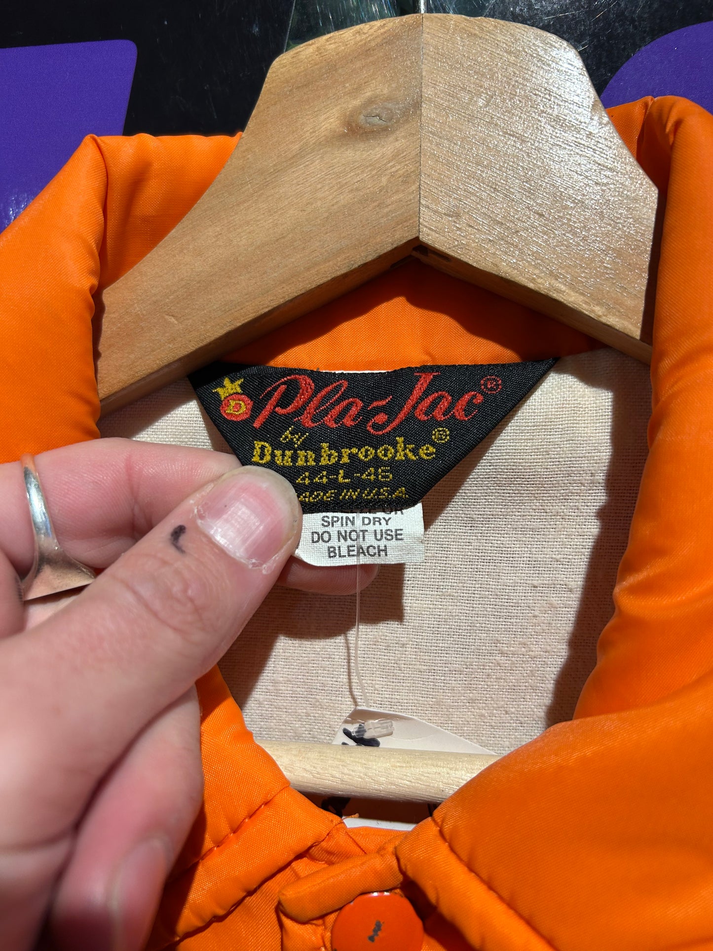 70s Dunbrooke Lined Button-Up Jacket. Size Large