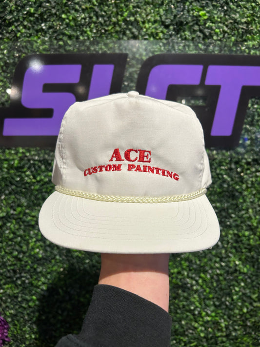 Vintage ACE Custom Paint Strap-Back Hat