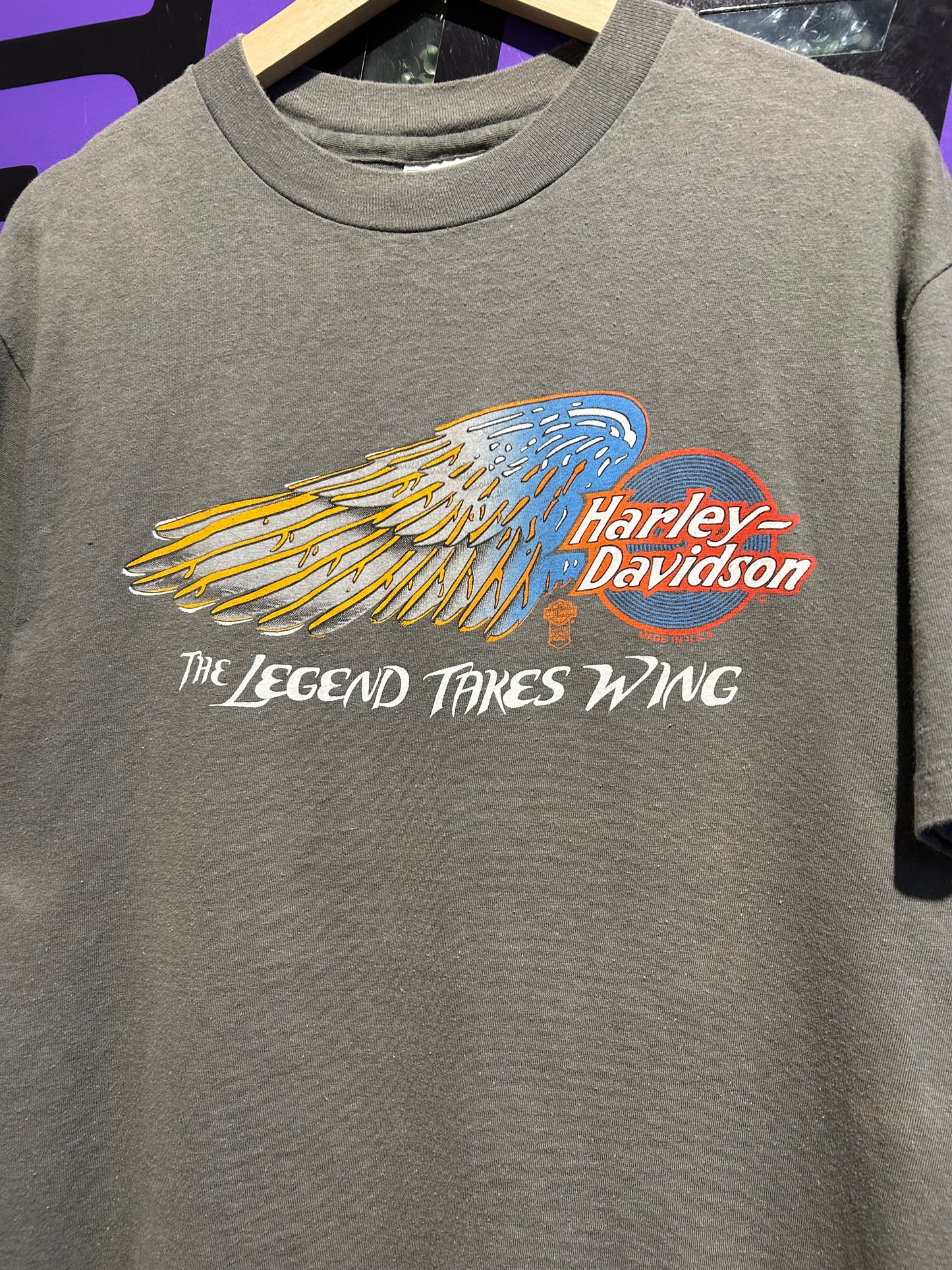 80s Harley Davidson “The Legend Takes Wing” T-Shirt. Size Large