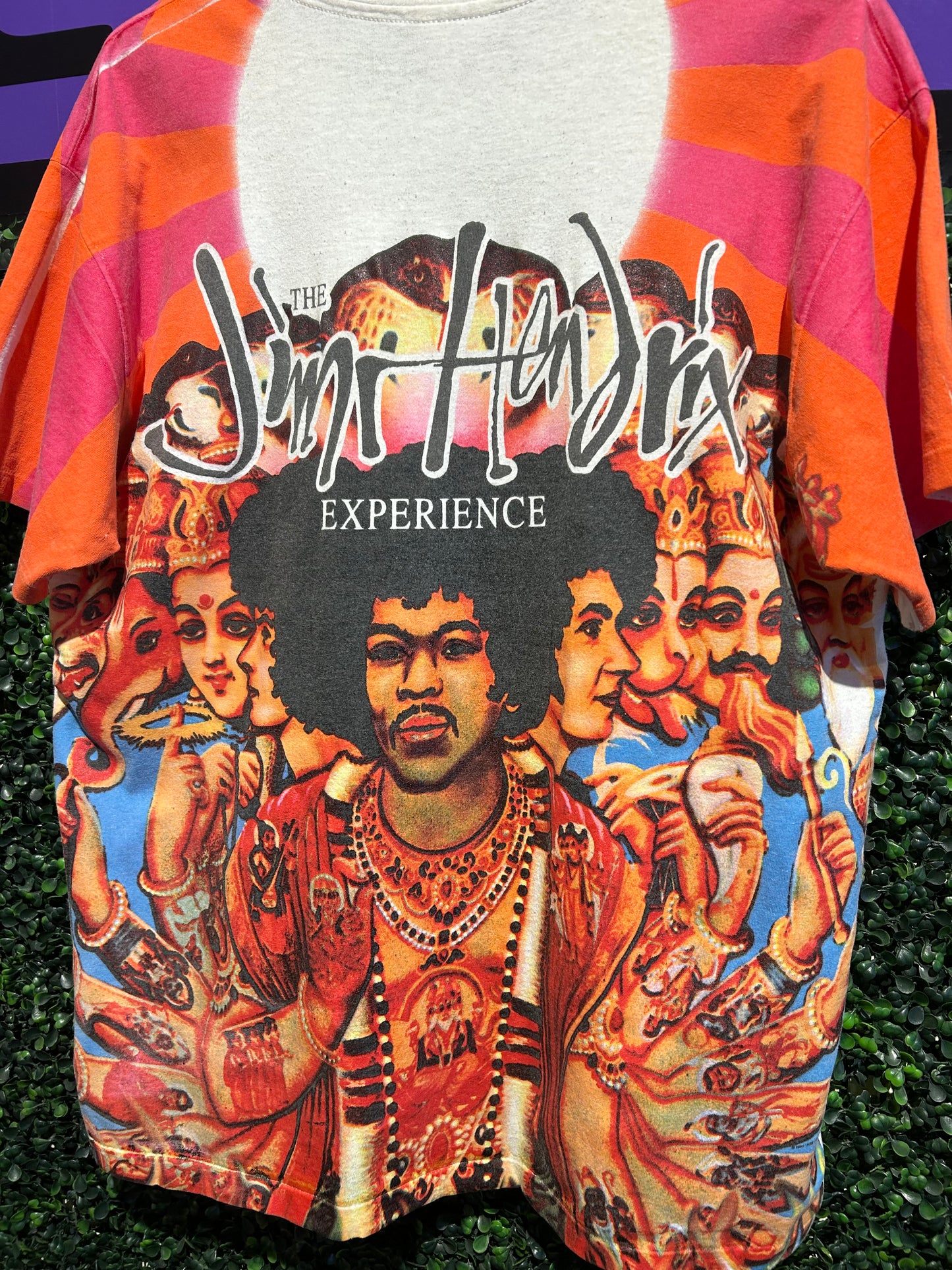 1994 The Jimi Hendrix Experience All-Over-Print T-Shirt. Size Large