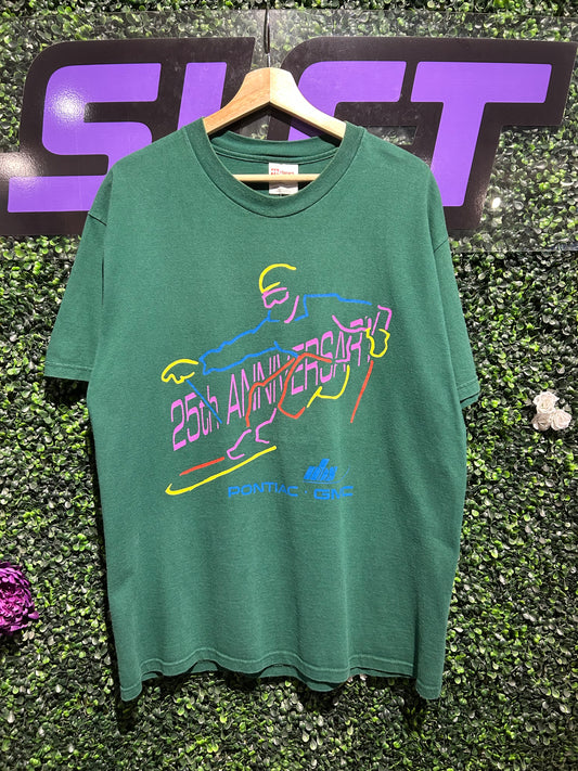 90s Skiing 25th Anniversary Pontiac GMC T-Shirt. Size Large