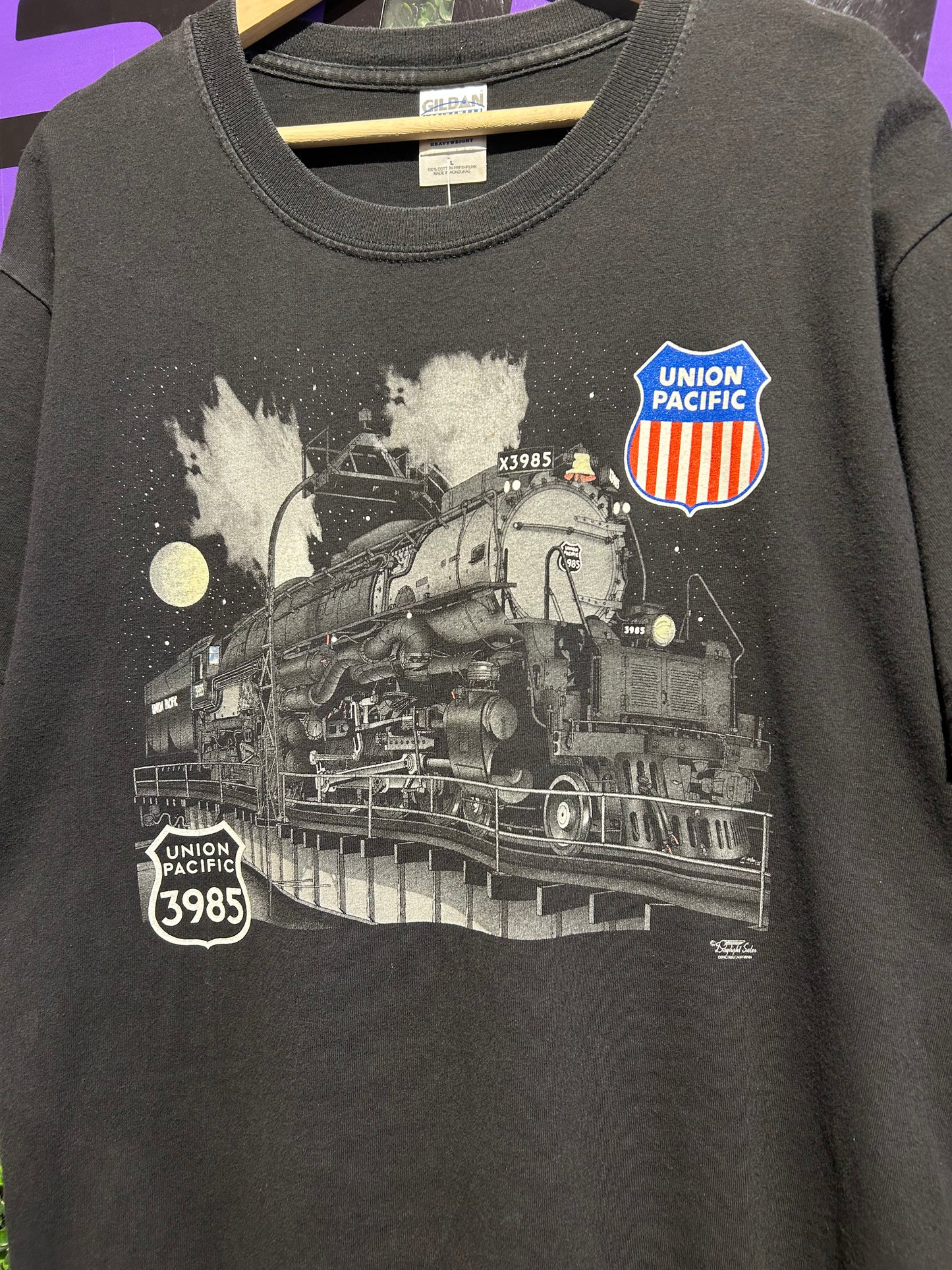 Vintage Union Pacific Train T-Shirt. Size Large