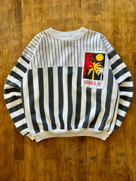 1988 Kahala Hawaii Striped Crewneck. Size M/L