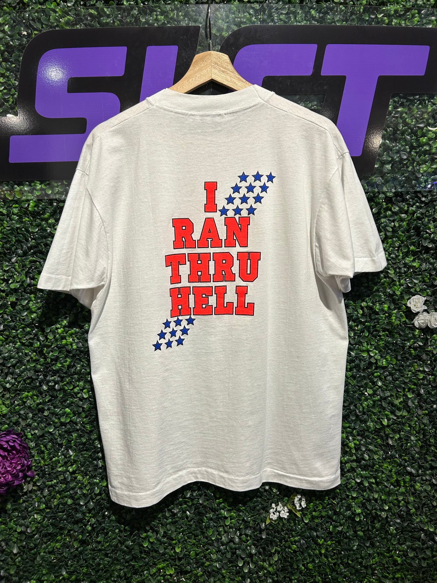1994 I Ran Thru Hell T-Shirt. Size Large