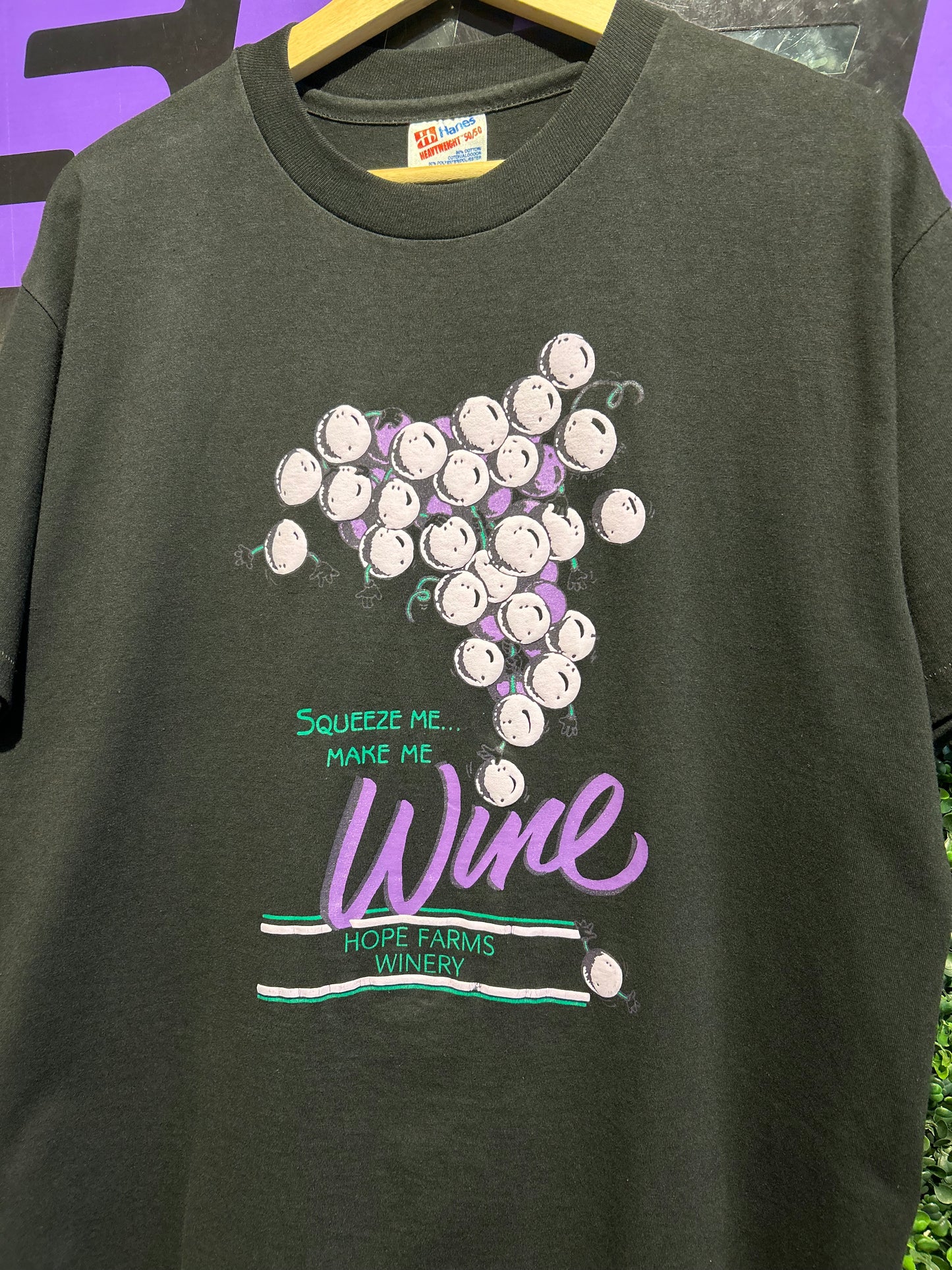 90s Squeeze Me… Make Me Wine T-Shirt. Size Large