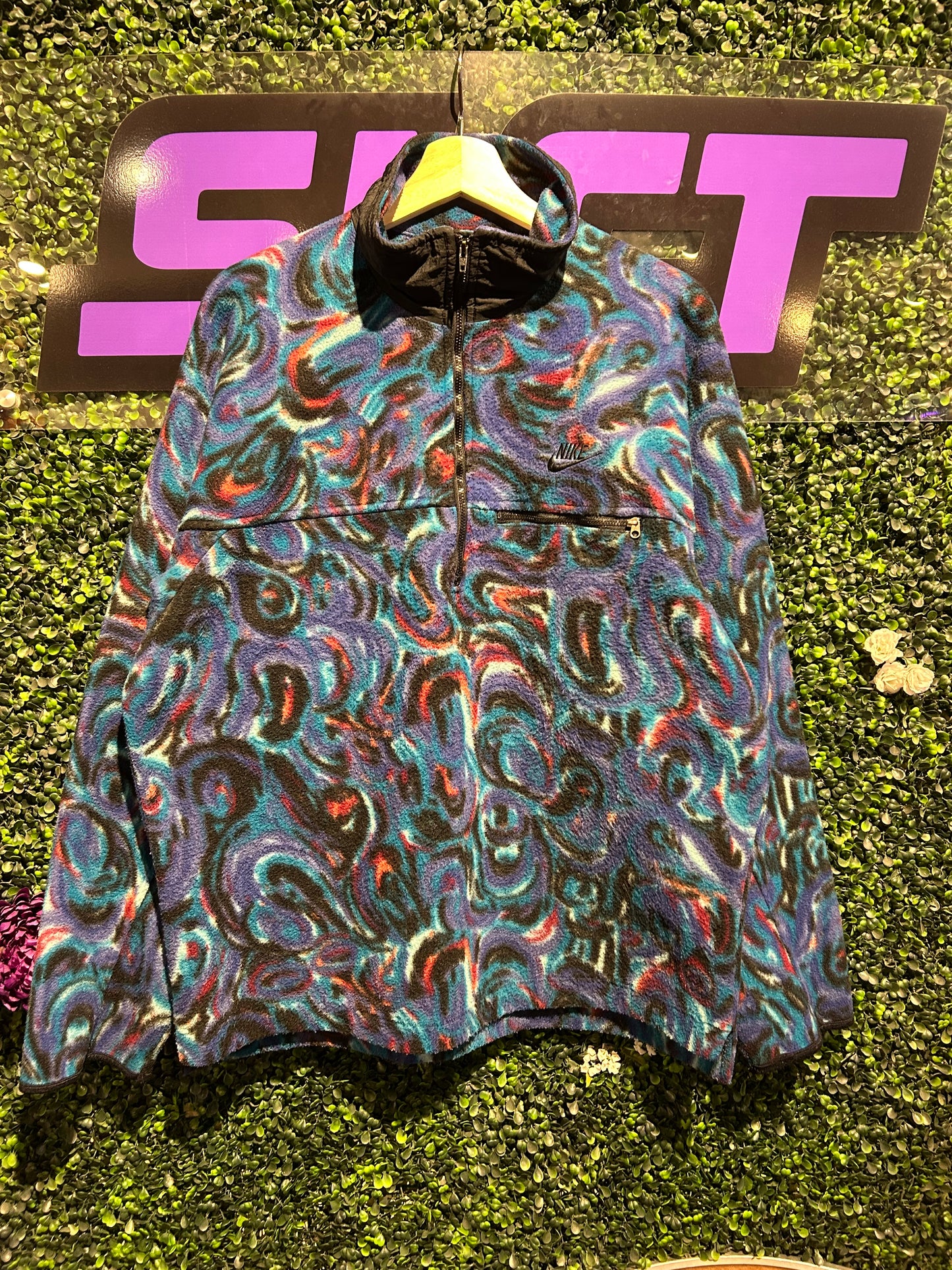 90s Nike F.I.T. Swirl Pattern Fleece Jacket. Size M/L