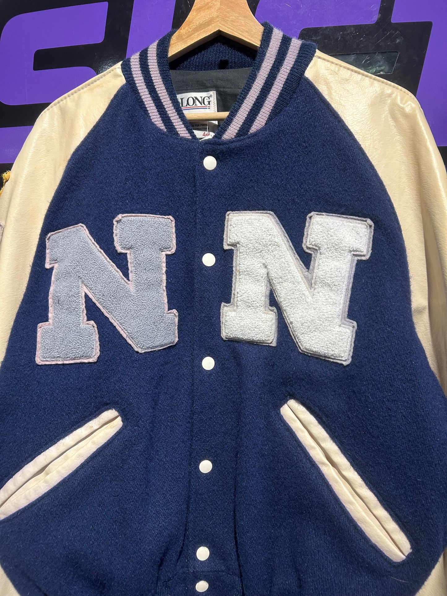 80s Wool Varsity Letterman Jacket. Size M/L