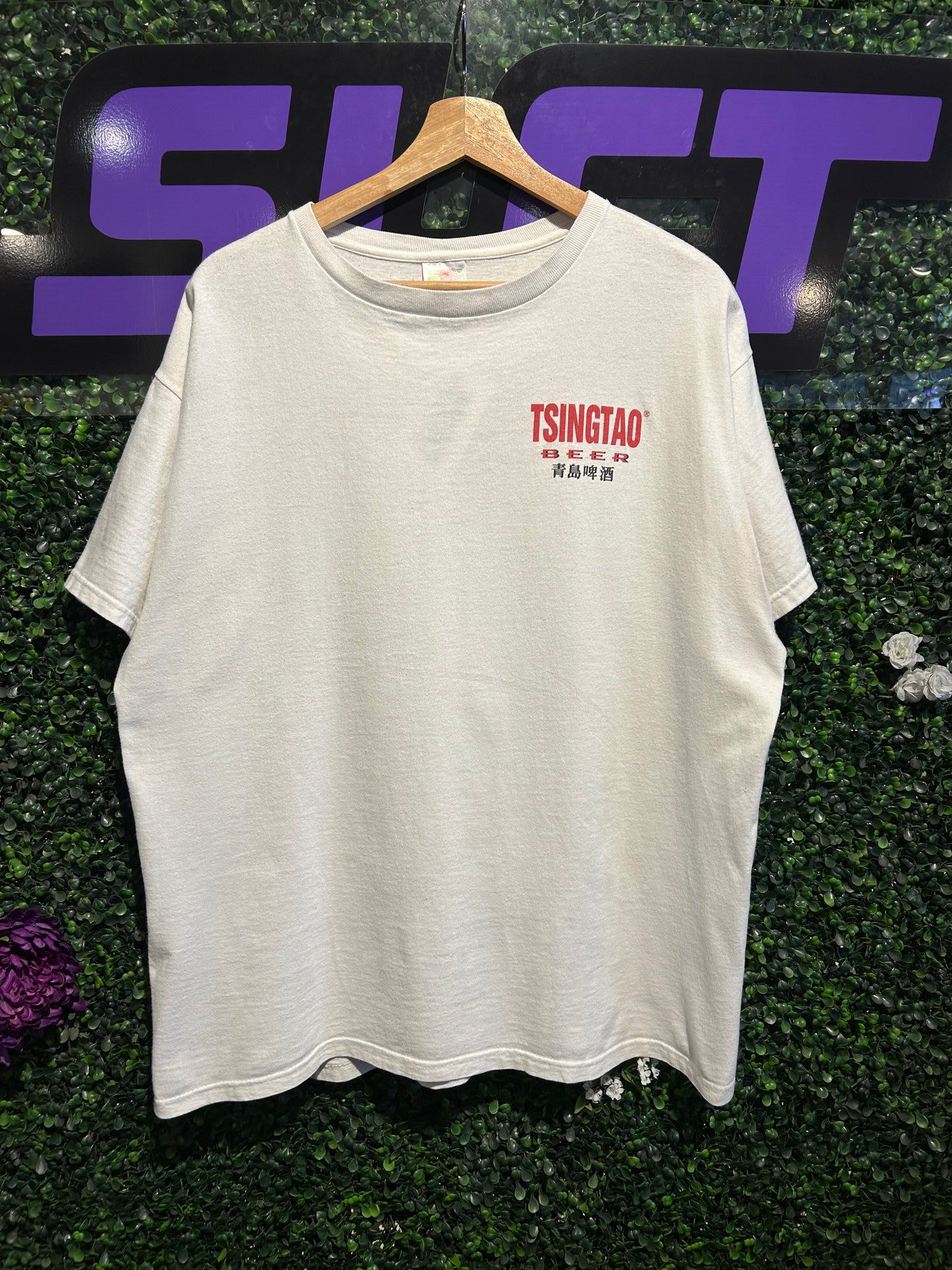 Vintage Tsingtao Beer T-Shirt. Size L/XL