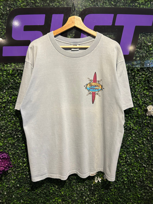 90s Blue Water Surfboards T-Shirt. Size Large