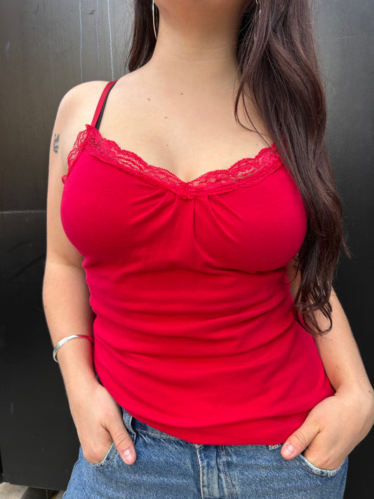 00s Lace Cami Tank-Top. Size Large
