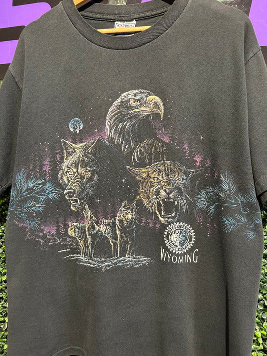 90s Wyoming Conservation Animal T-Shirt. Size Large