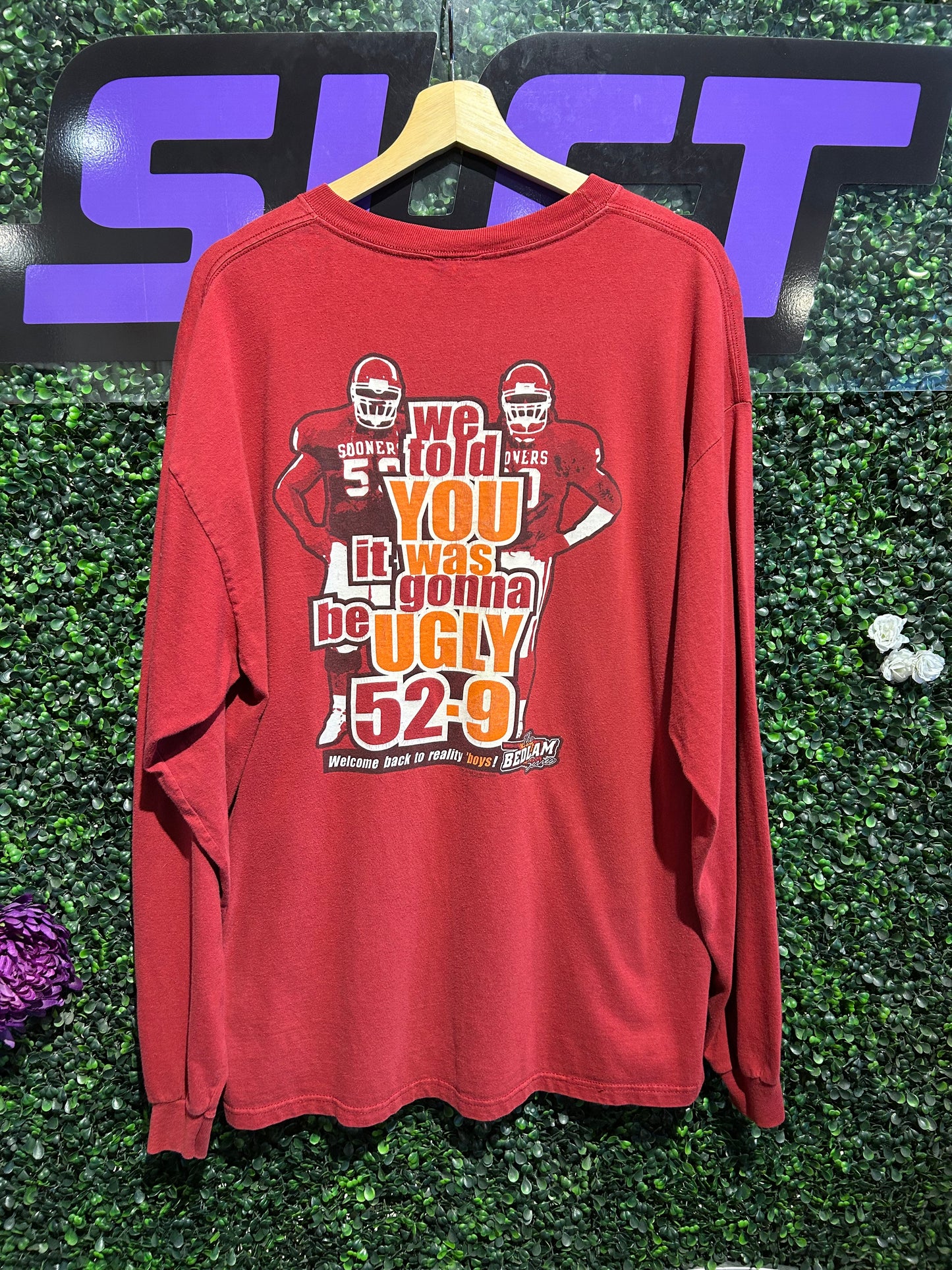 2003 Oklahoma Sooners Football The Bedlam Game LS Shirt. Size XL