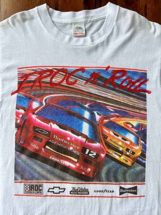 80s IROC N’ Roll Budweiser Chevrolet Racing T-Shirt. Size Large