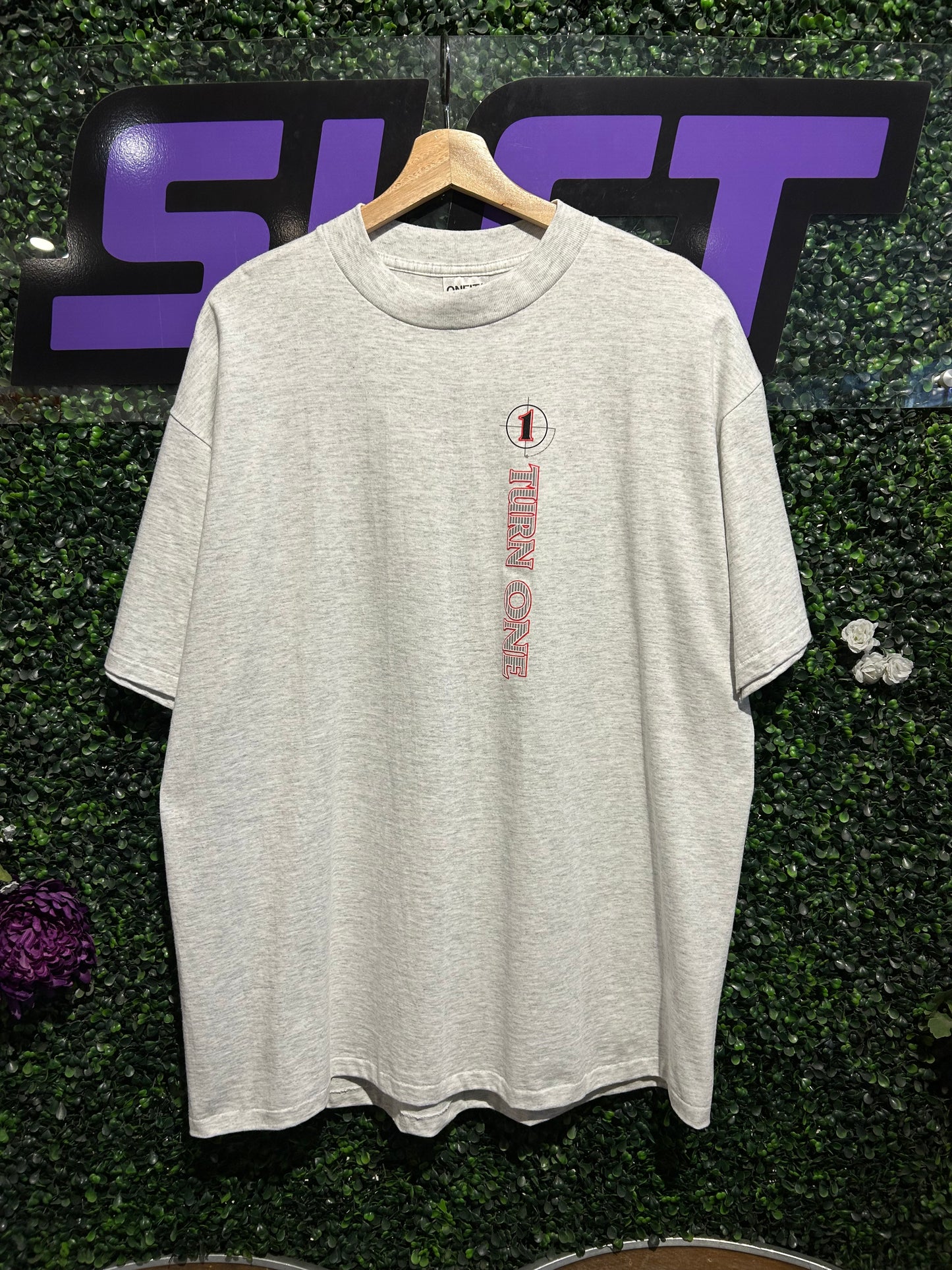 1993 Turn One “When Men Were Men” Motorcycle Racing T-Shirt. Size XL