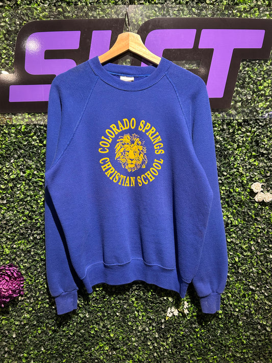 80s Colorado Springs Christian School Crewneck. Size M/L