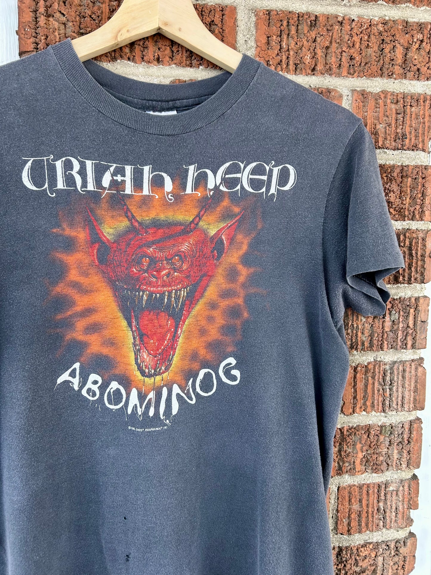 1982 Uriah Heep Abominog Tour T-Shirt. Size S/M