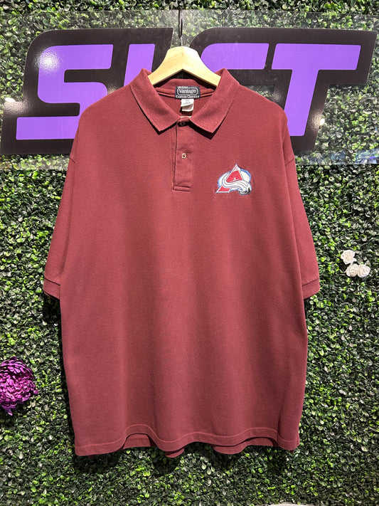 Vintage Colorado Avalanche Polo Shirt. Size XL