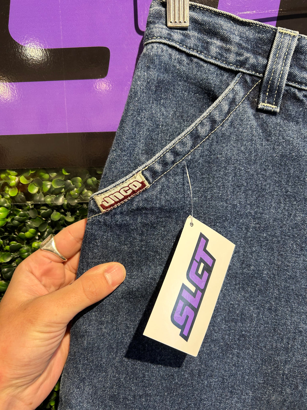 90s JNCO Flamehead Denim Shorts. Size 29” Waist