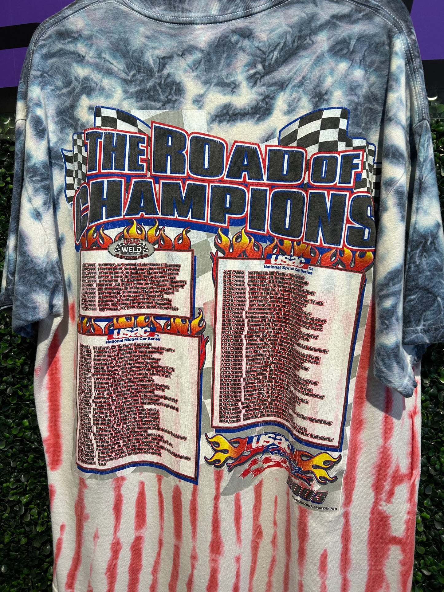 2003 USAC Racing Tie-Dye T-Shirt. Size XL