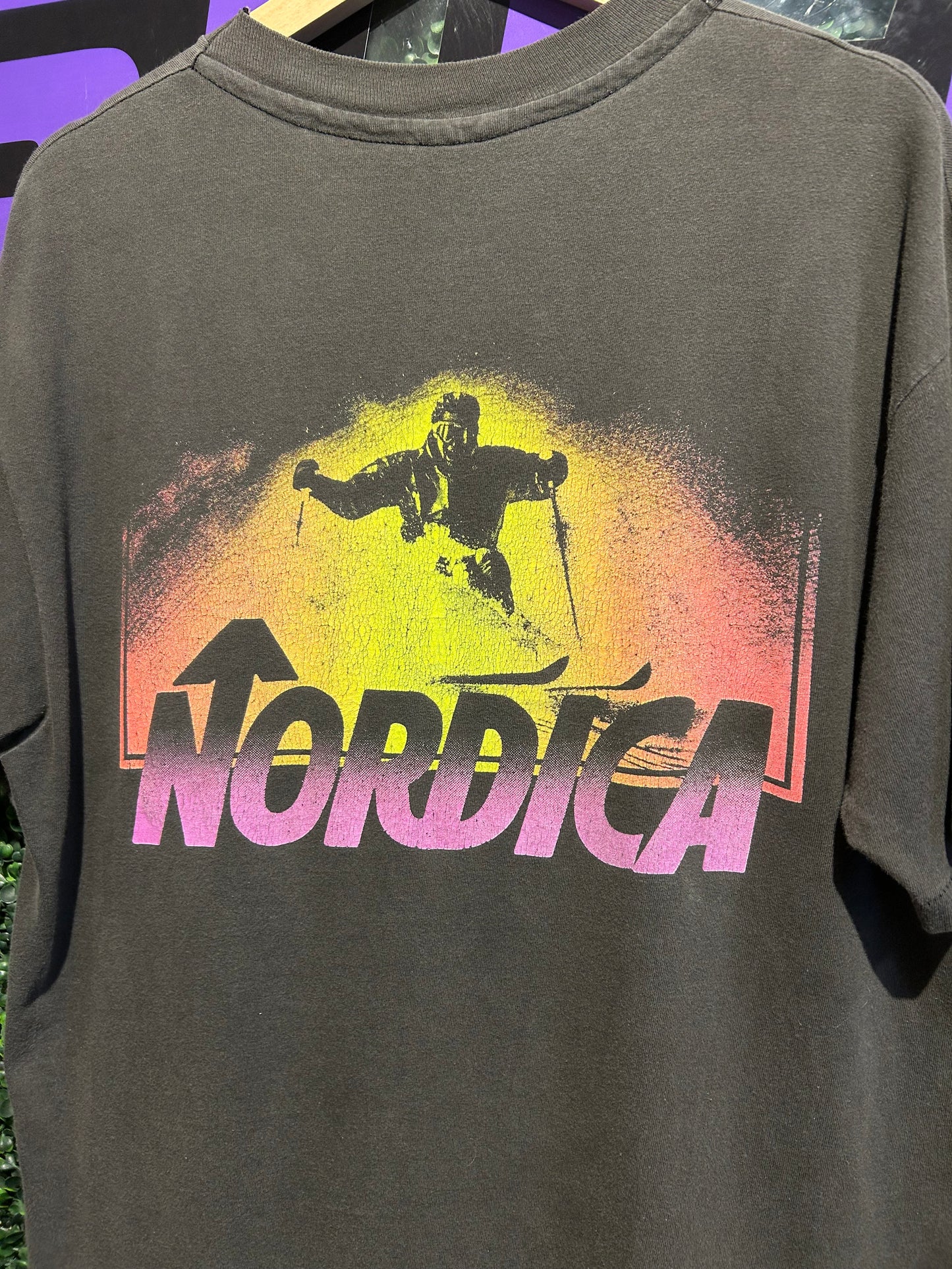 90s Nordica Extreme Ski T-Shirt. Size L/XL