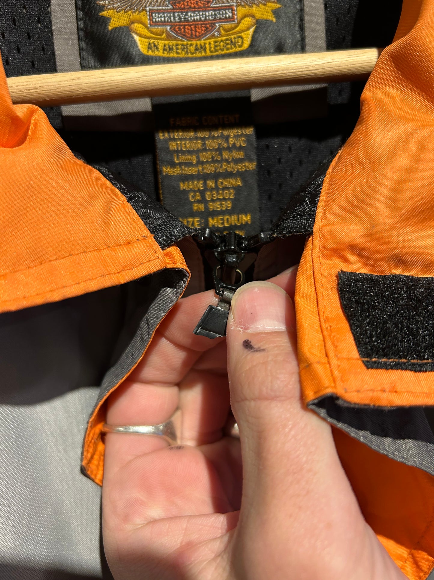 Vintage Harley Davidson Shell Jacket. Size Large