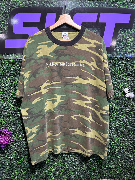 2001 Now You Can’t See Me Camo T-Shirt. Size XL