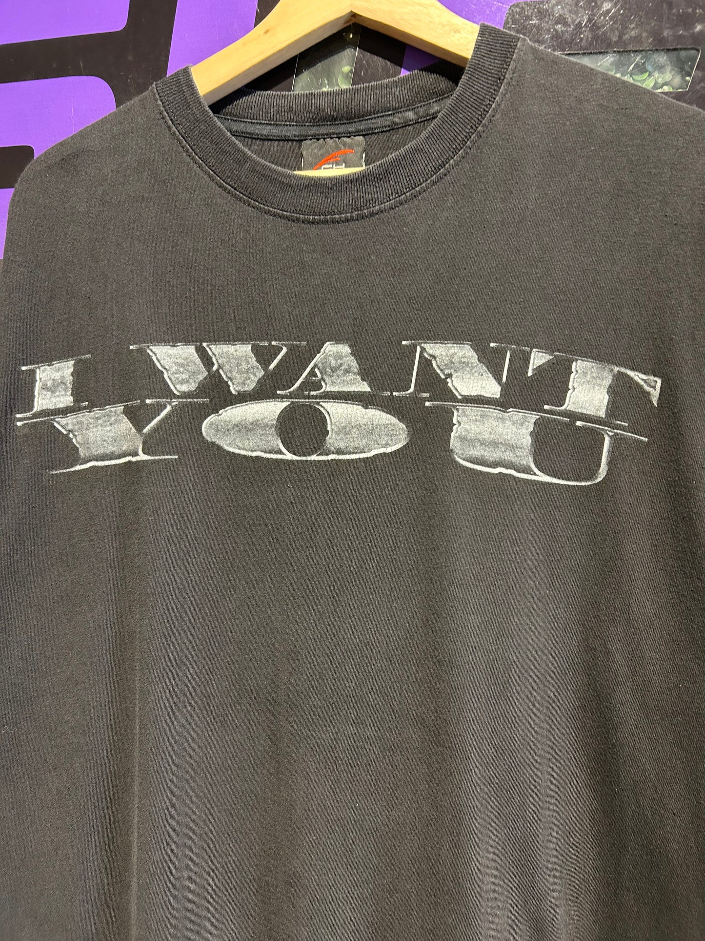 Vintage I Want You Skeleton T-Shirt. Size Large