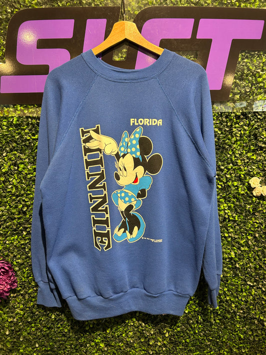 80s Minnie Mouse Florida Crewneck. Size Large