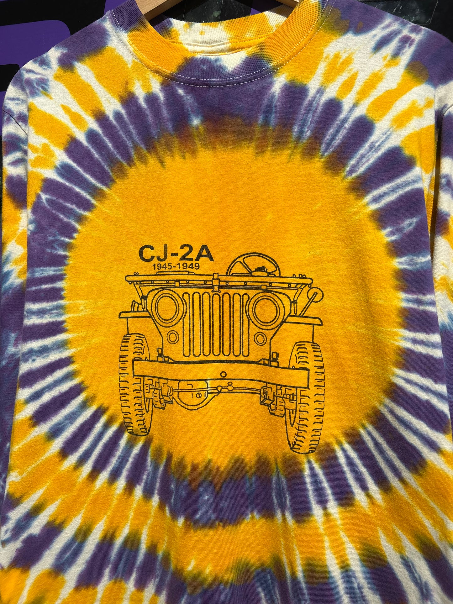 Vintage Jeep LS Tie-Dye Shirt. Size S/M
