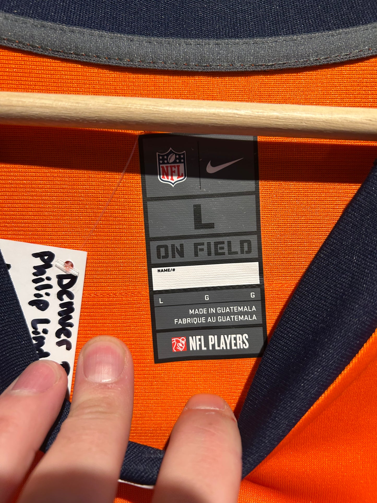 Denver Broncos #30 Philip Lindsay Nike On Field Jersey. Size Large