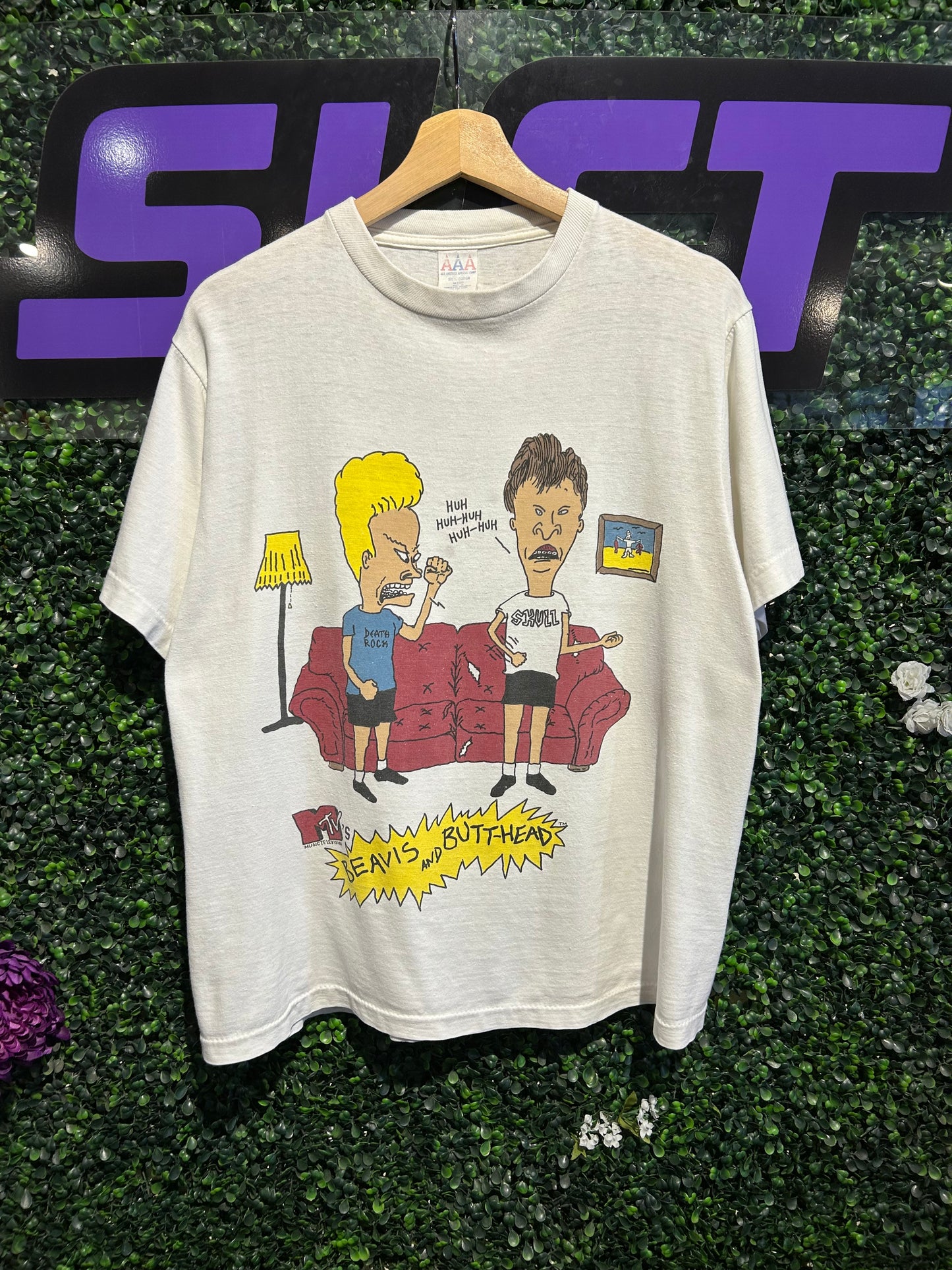 90s Beavis And Butthead MTV Promo T-Shirt. Size Medium