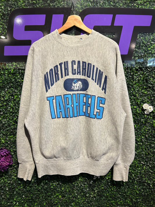 Vintage University of North Carolina Tarheels Logo7 Crewneck. Size Large