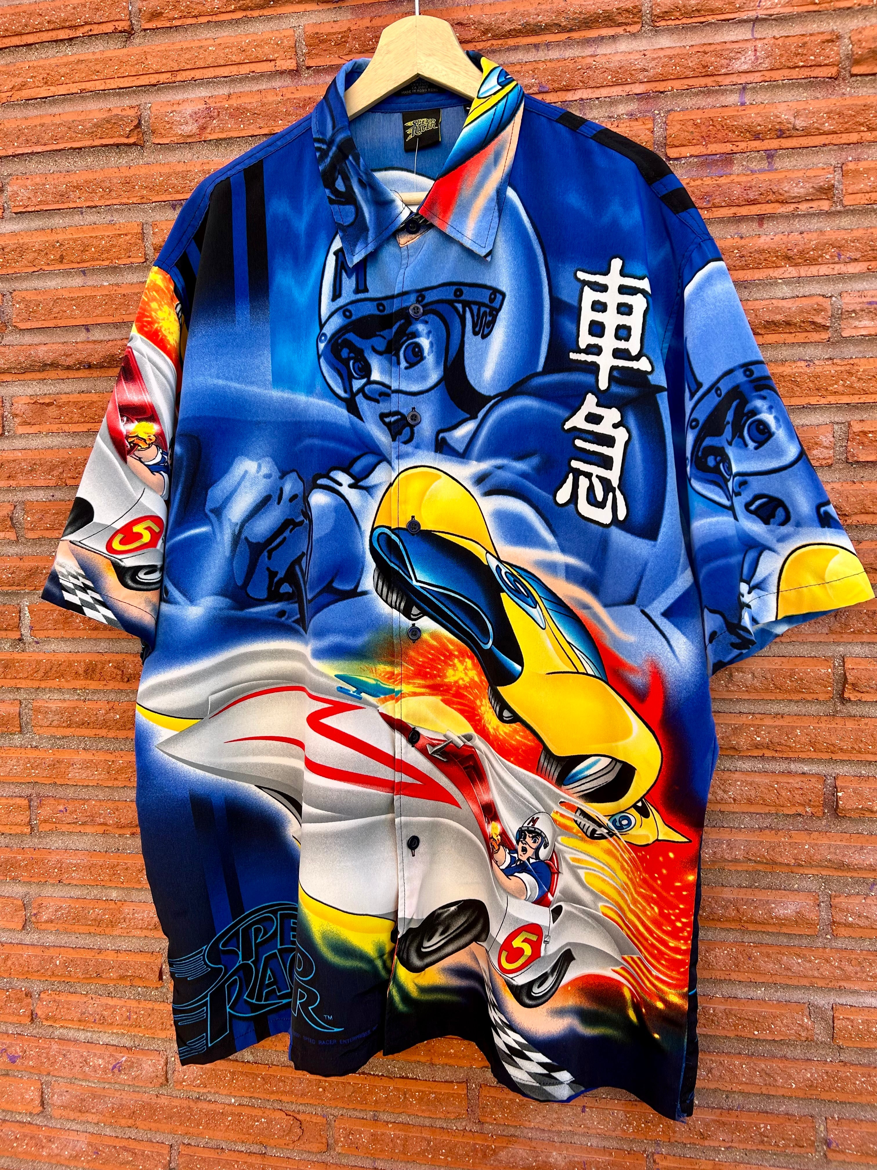 2001 Speed Racer Button-Up Shirt. Size XXL – SLCT Stock Colorado