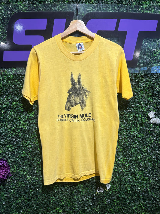 80s The Virgin Mule Cripple Creek Colorado T-Shirt. Size S/M