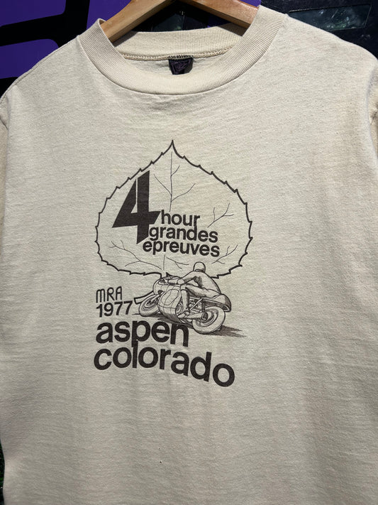 1977 4 Hour Endurance Race Aspen Colorado MRA T-Shirt. Size Large