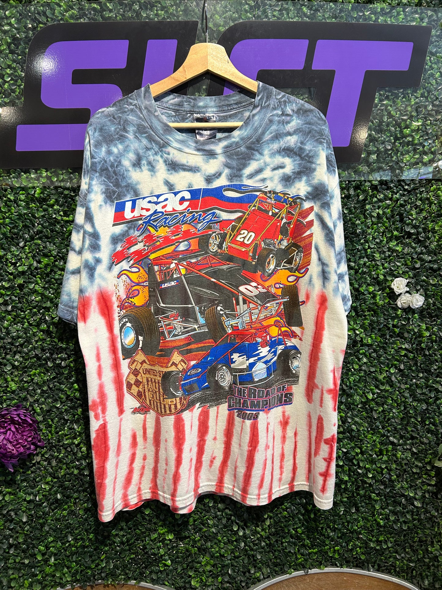 2003 USAC Racing Tie-Dye T-Shirt. Size XL