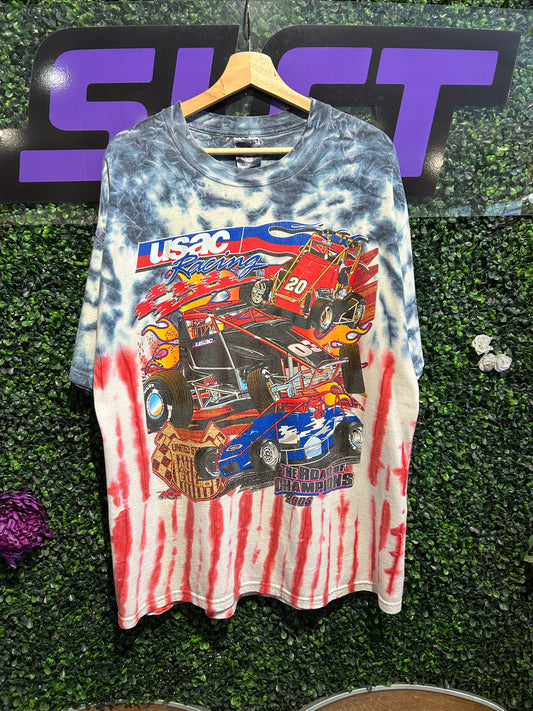 2003 USAC Racing Tie-Dye T-Shirt. Size XL