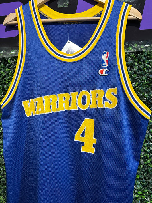 90s Golden State Warriors #4 Chris Webber Champion Jersey. Size L/XL