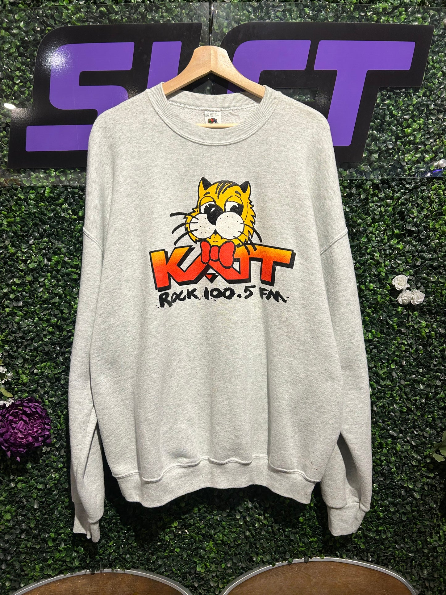 90s KATT Rock Radio Station Crewneck. Size XXL