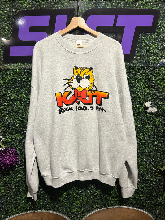90s KATT Rock Radio Station Crewneck. Size XXL