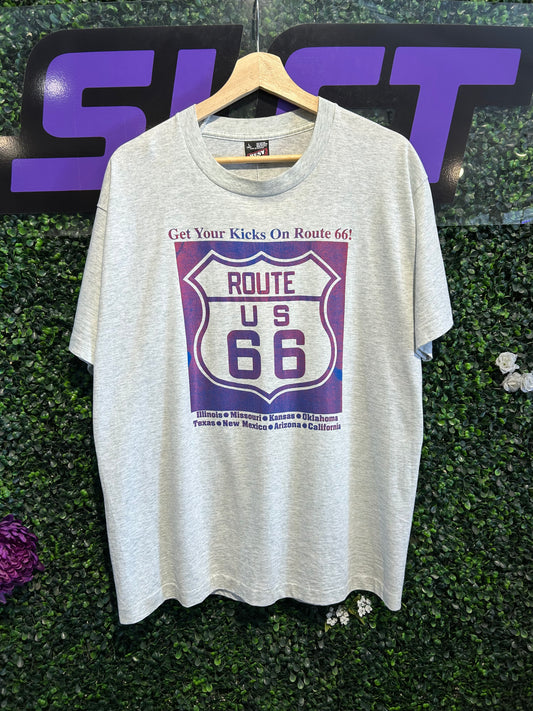 90s Route 66 T-Shirt. Size Large