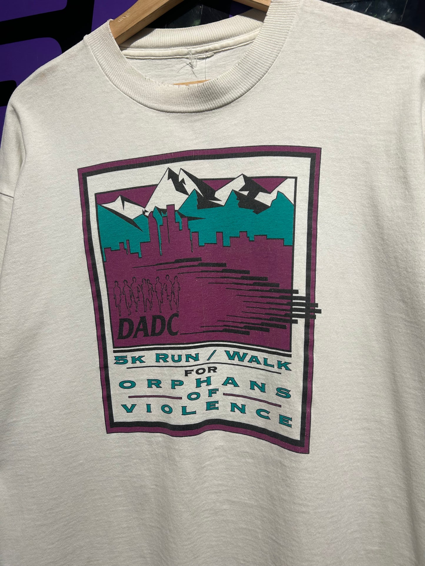 90s Orphans Of Violence 5K Run T-Shirt. Size XL