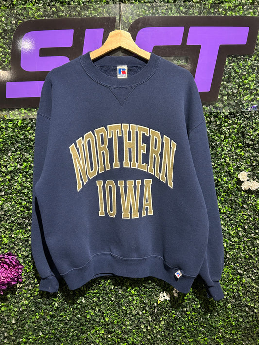 90s Northern Iowa Russell Crewneck. Size Large